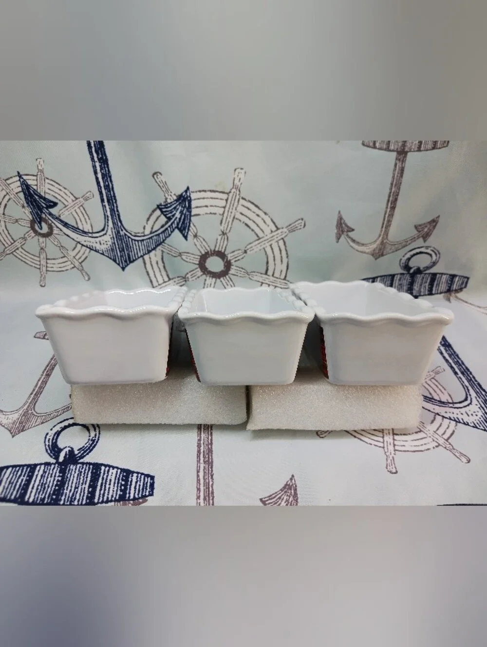 Lot Of 6- Old Time Pottery Ceramic Stoneware Mini Loaf Pans